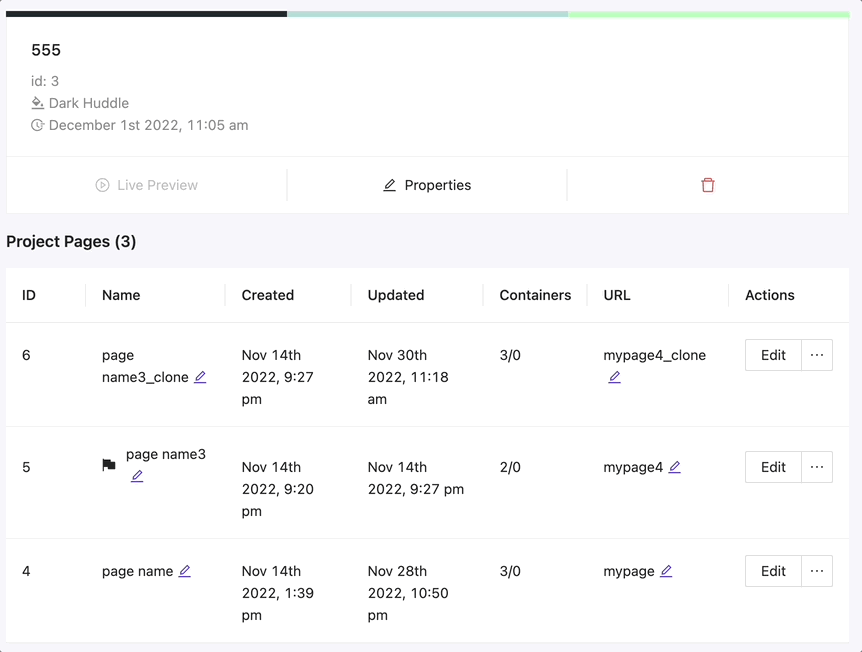 Connection options should be set in project settings: