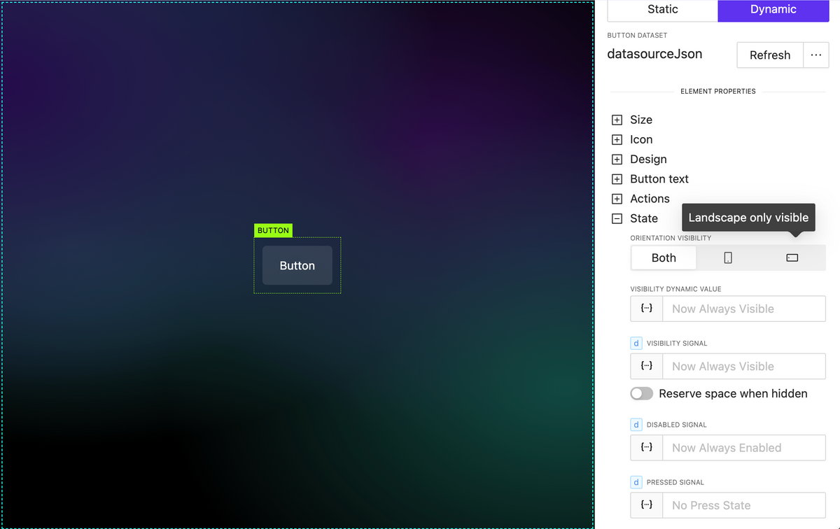 Element extended visibility