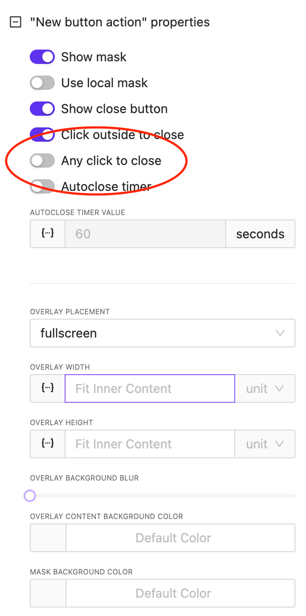 overlay any click to close