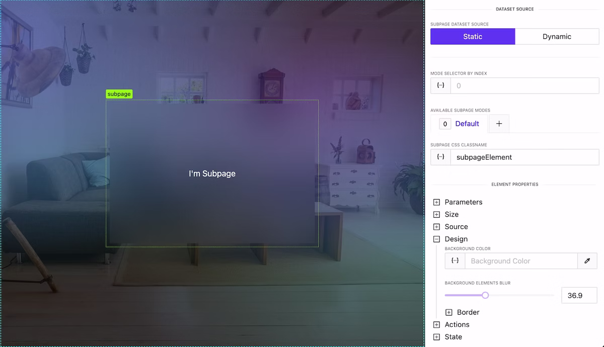 Background blur effect