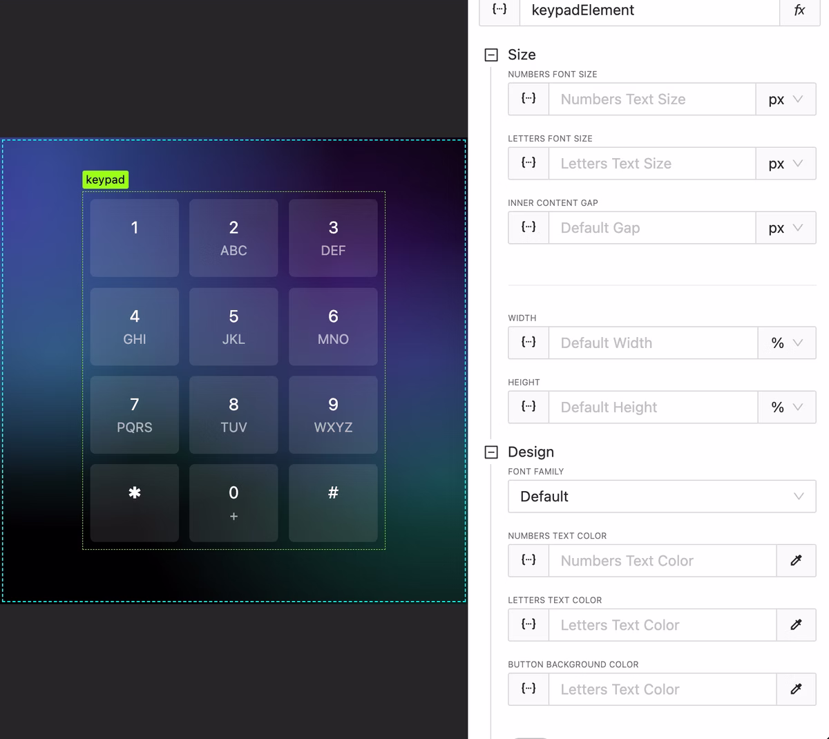 Keypad elements have become more flexible.