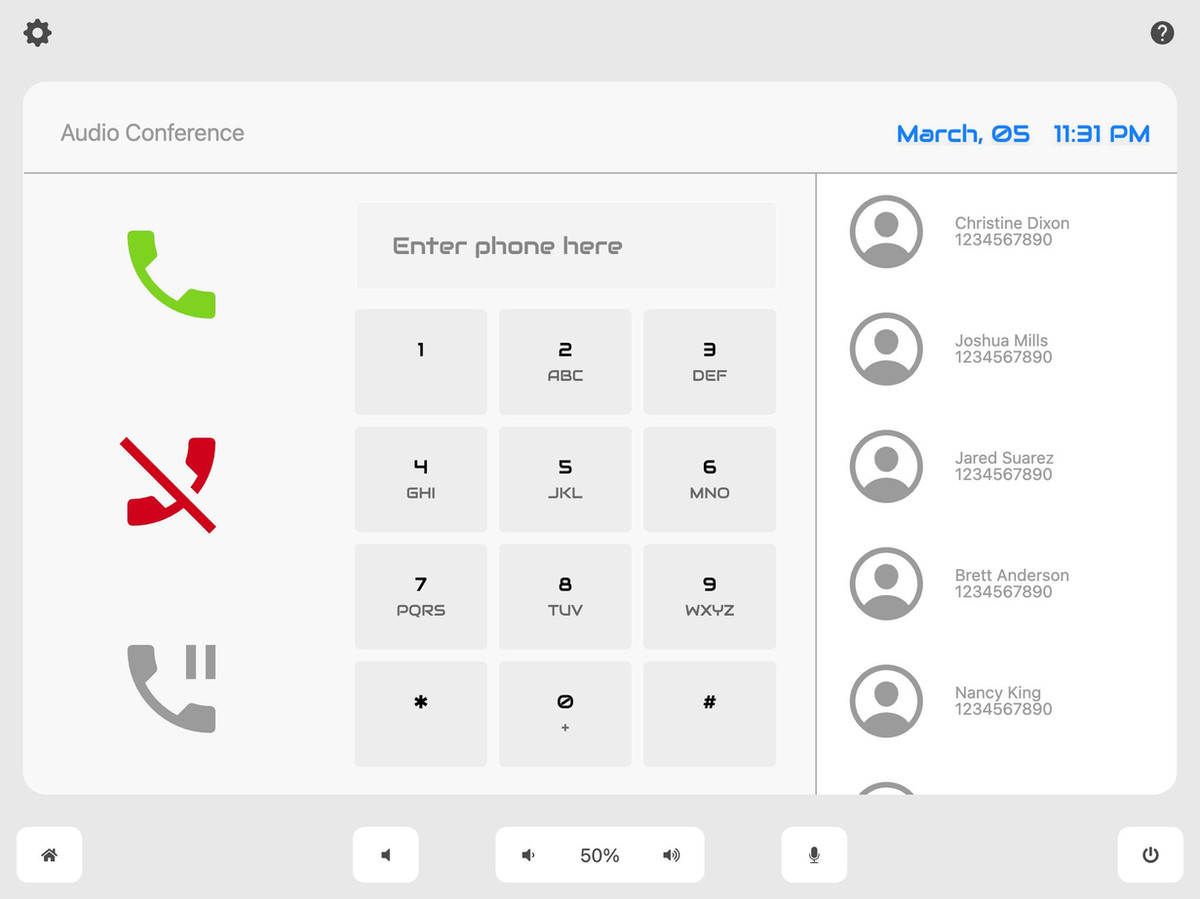 Bright Conference Space Template Audio Conference Page AVstudio