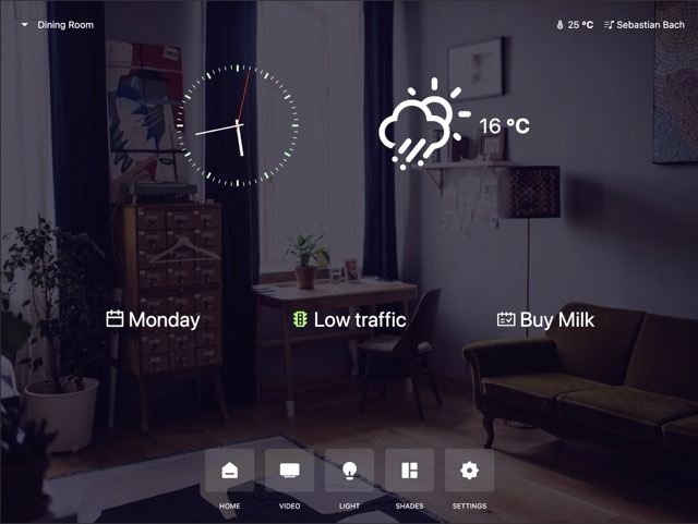 Smart Home Dashboard – Dining Room Overview