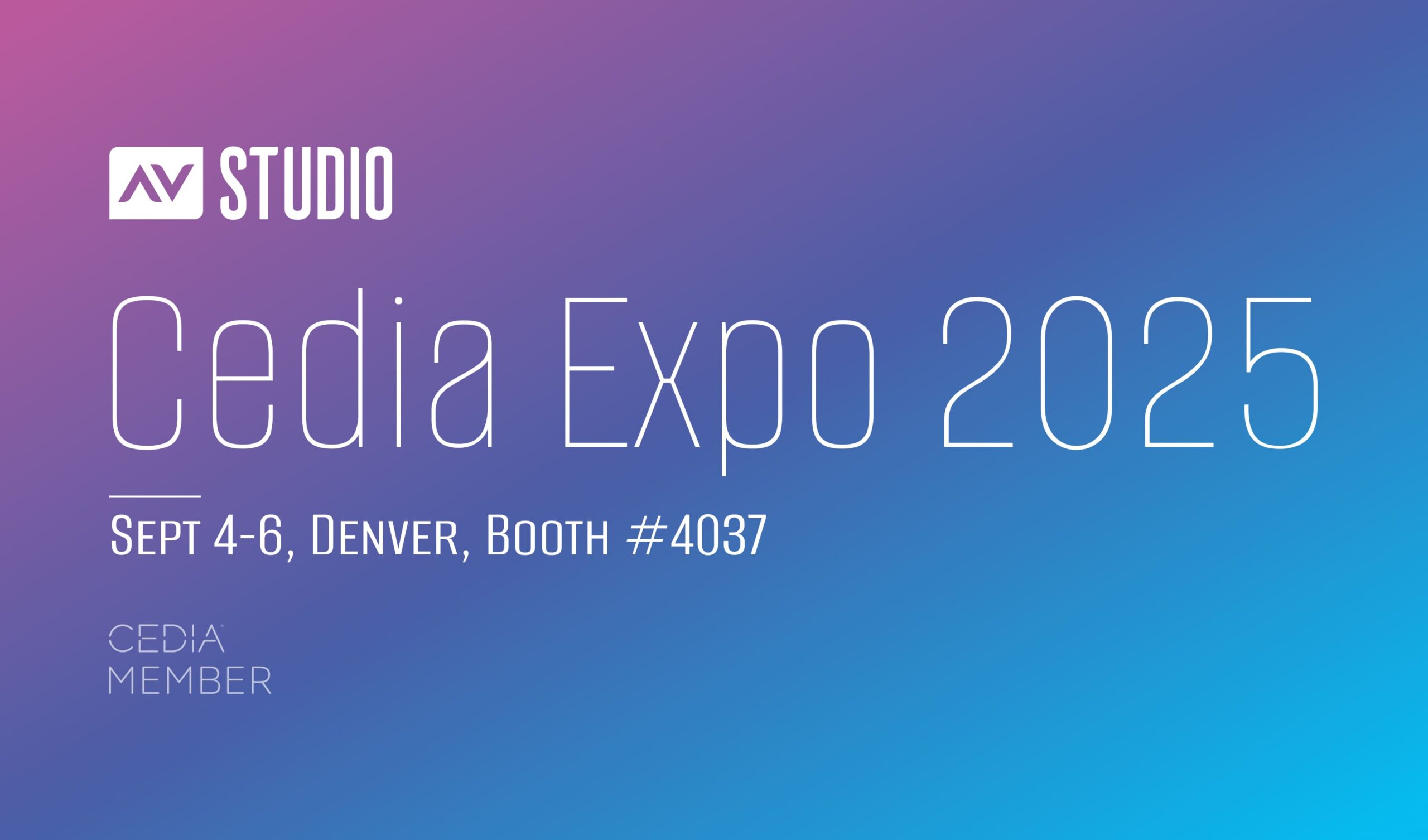 Join AVstudio at CEDIA Expo/CIX 2025 – See What’s Next in AV Interface Design
